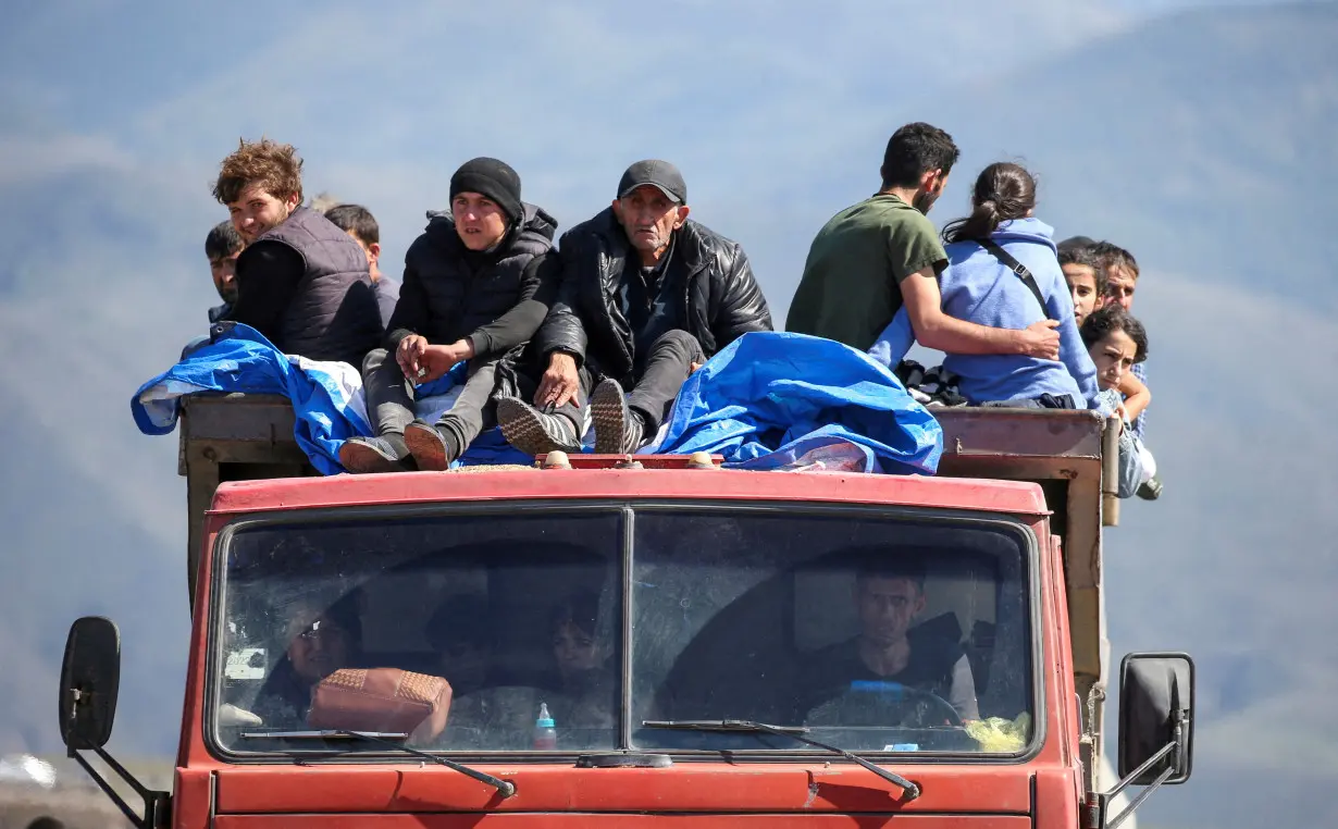 FILE PHOTO: Refugees from Nagorno-Karabakh arrive in Kornidzor