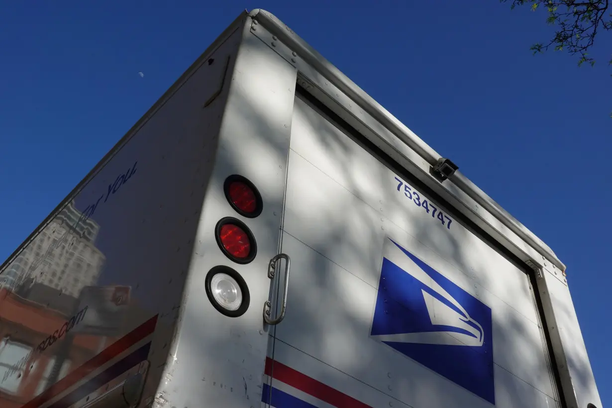 A United States Postal Service mail delivery truck is seen in Queens, New York City