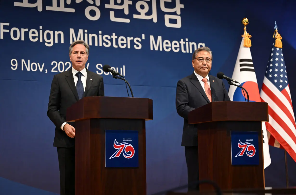 U.S. Secretary of State Blinken holds a joint news conference with South Korean foreign minister in Seoul