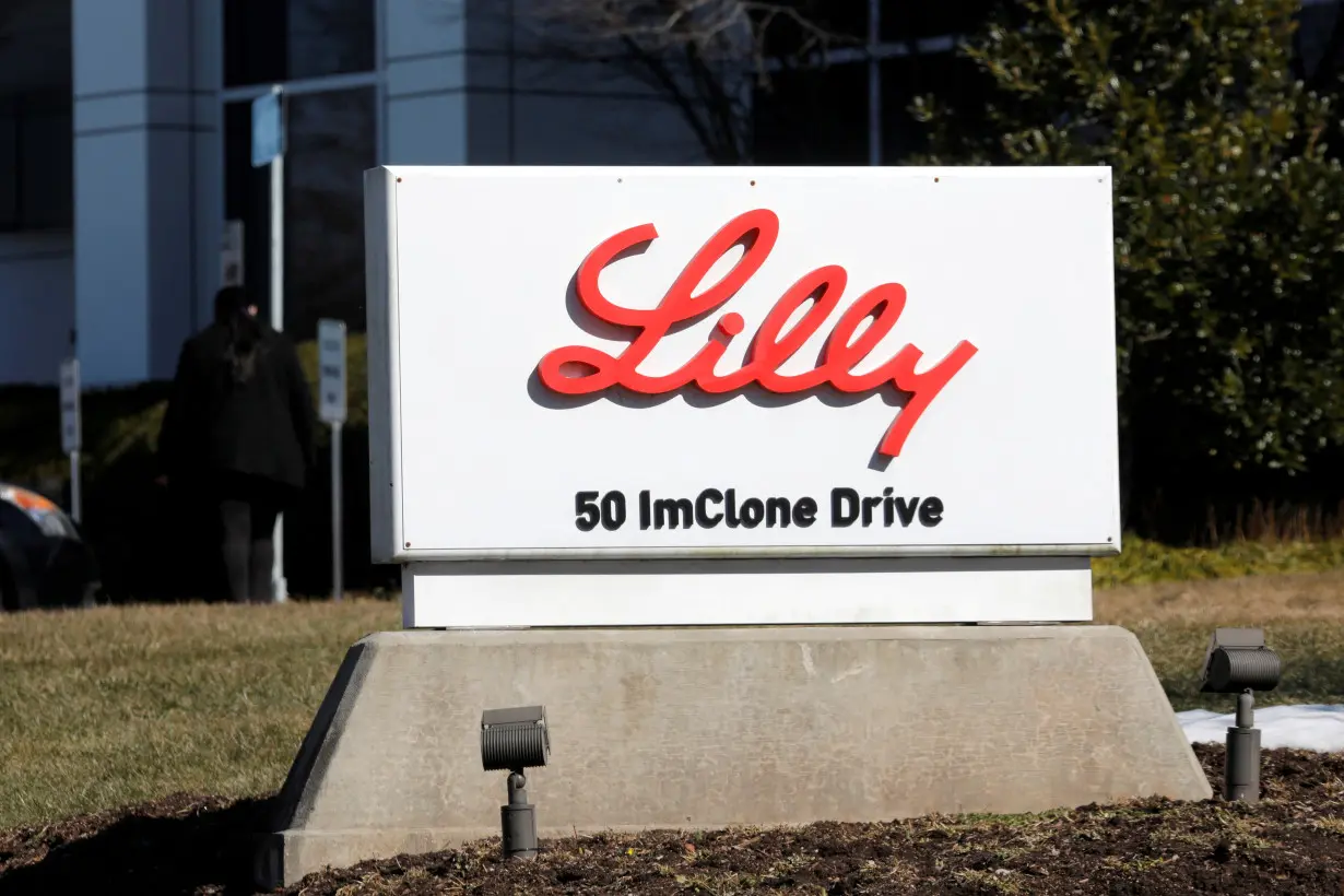 FILE PHOTO: An Eli Lilly and Company pharmaceutical manufacturing plant is pictured in Branchburg, New Jersey