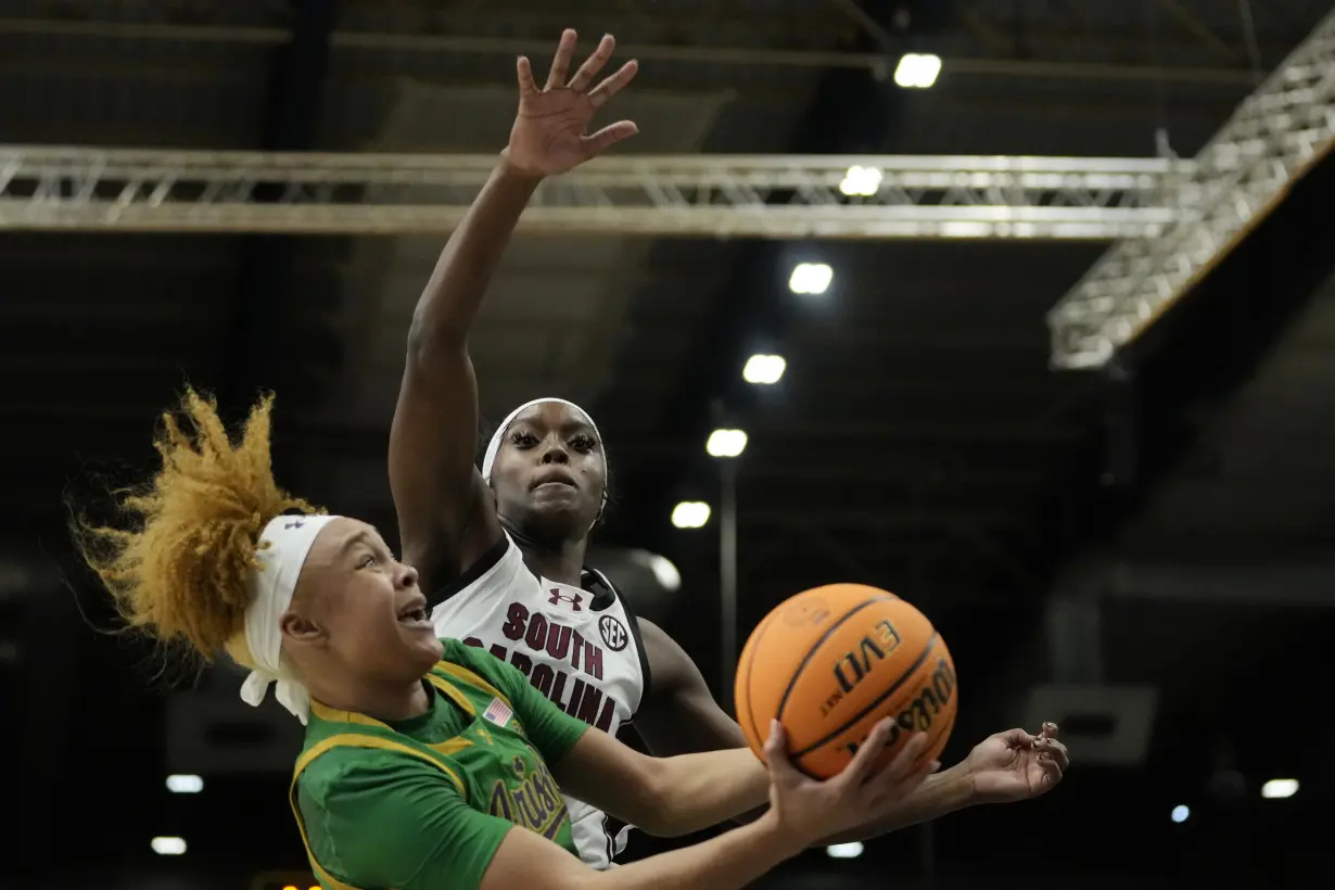 Cardoso's double-double helps No. 6 South Carolina beat No. 10 Notre Dame 100-71 in Paris