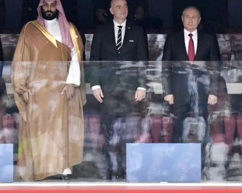 2034 World Cup would bring together FIFA's president and Saudi Arabia's Prince Mohammed