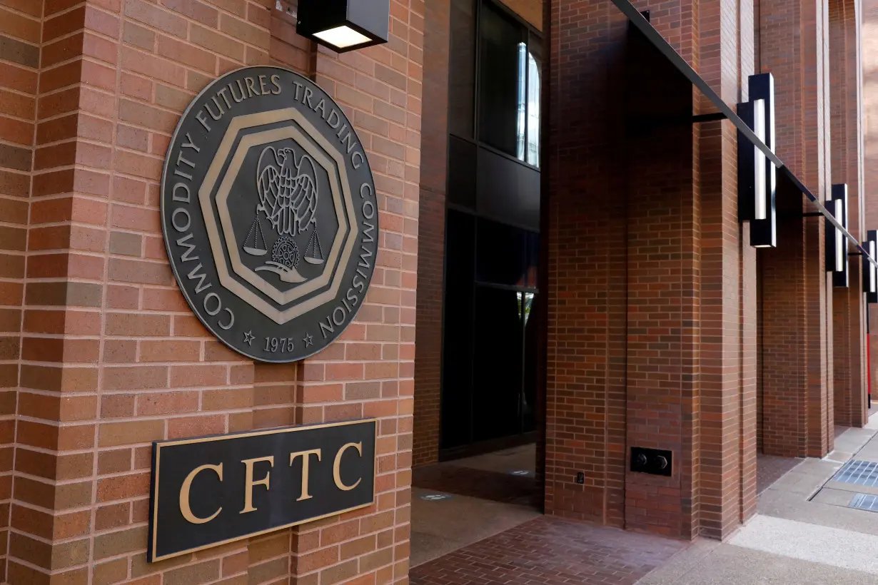 FILE PHOTO: Signage is seen outside of CFTC in Washington, D.C.