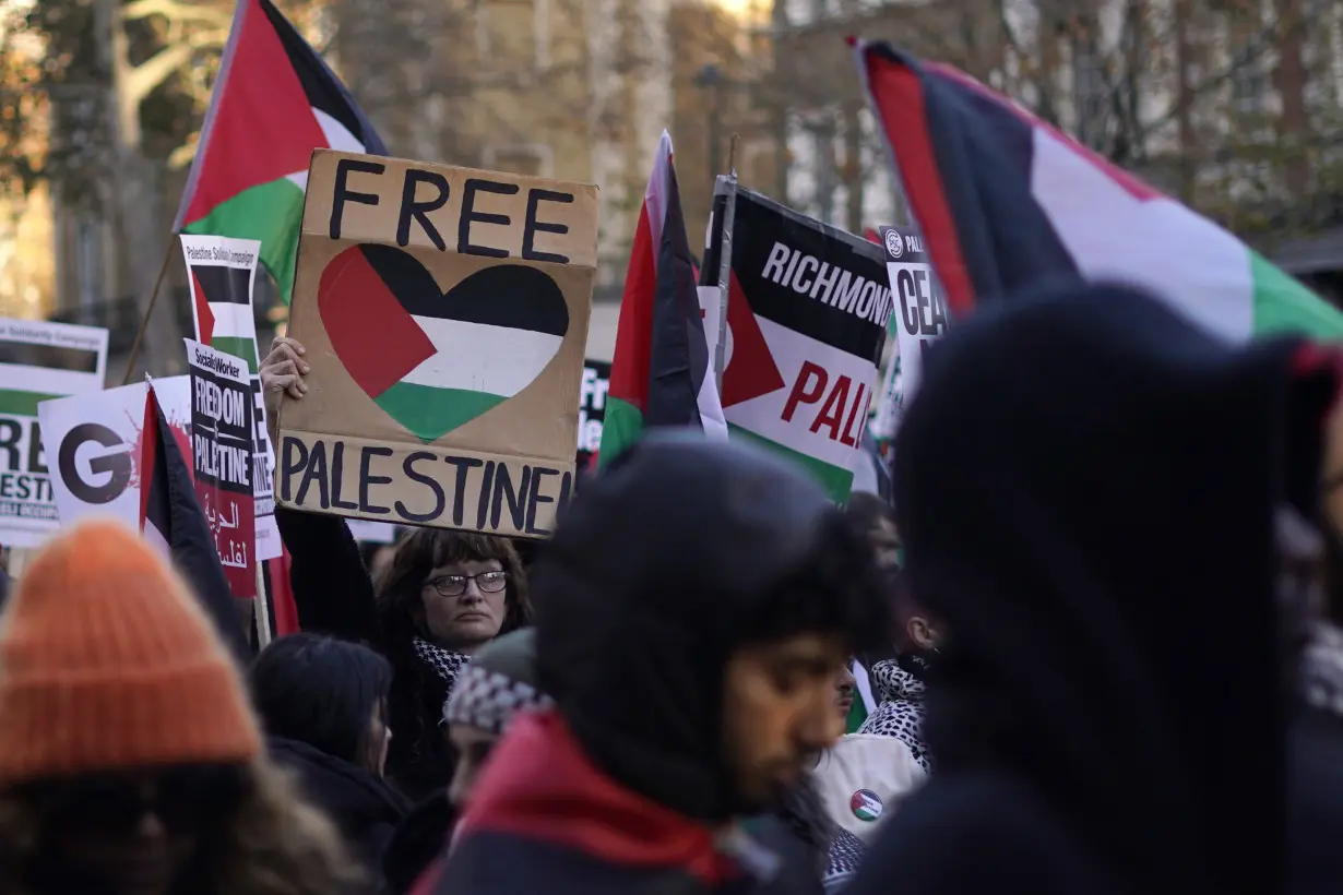 Britain Israel Palestinians Protest