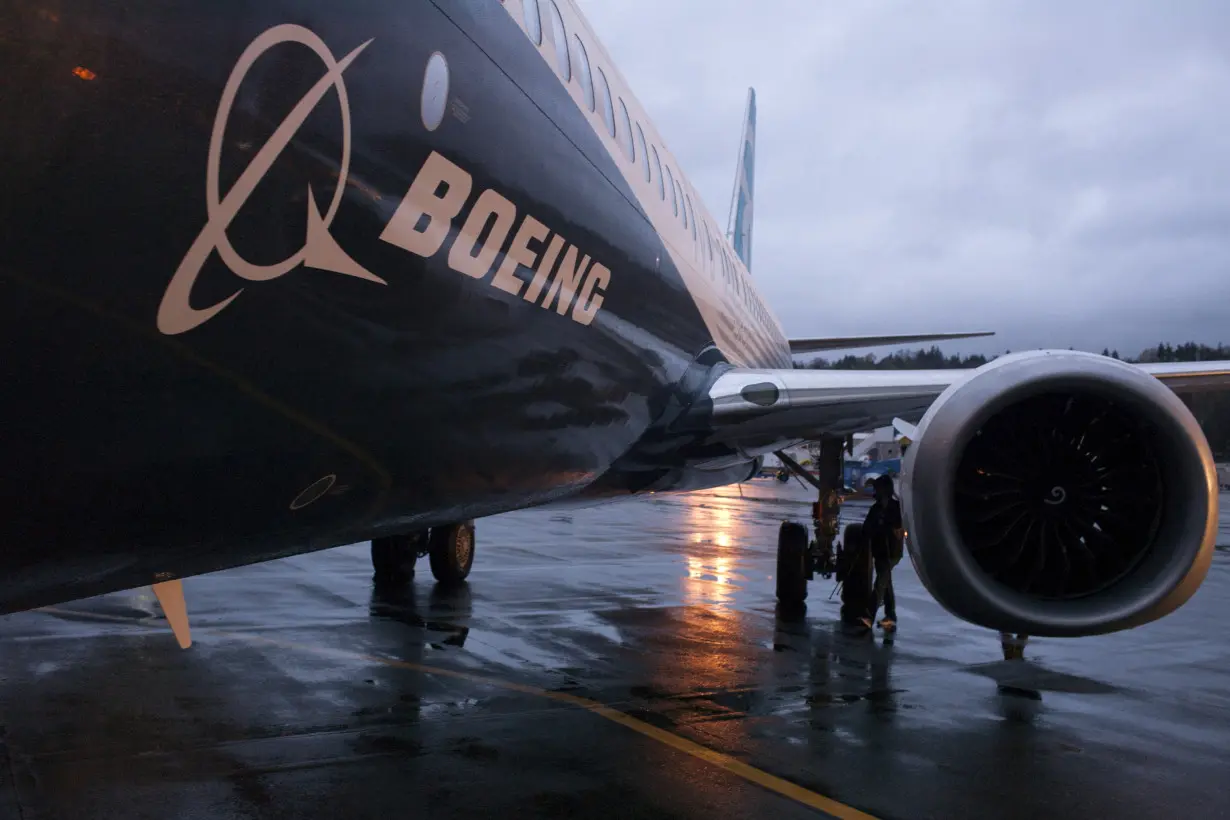 FILE PHOTO: A Boeing 737 MAX sits outside the hangar during a media tour of the Boeing 737 MAX at the Boeing plant in Renton, Washington