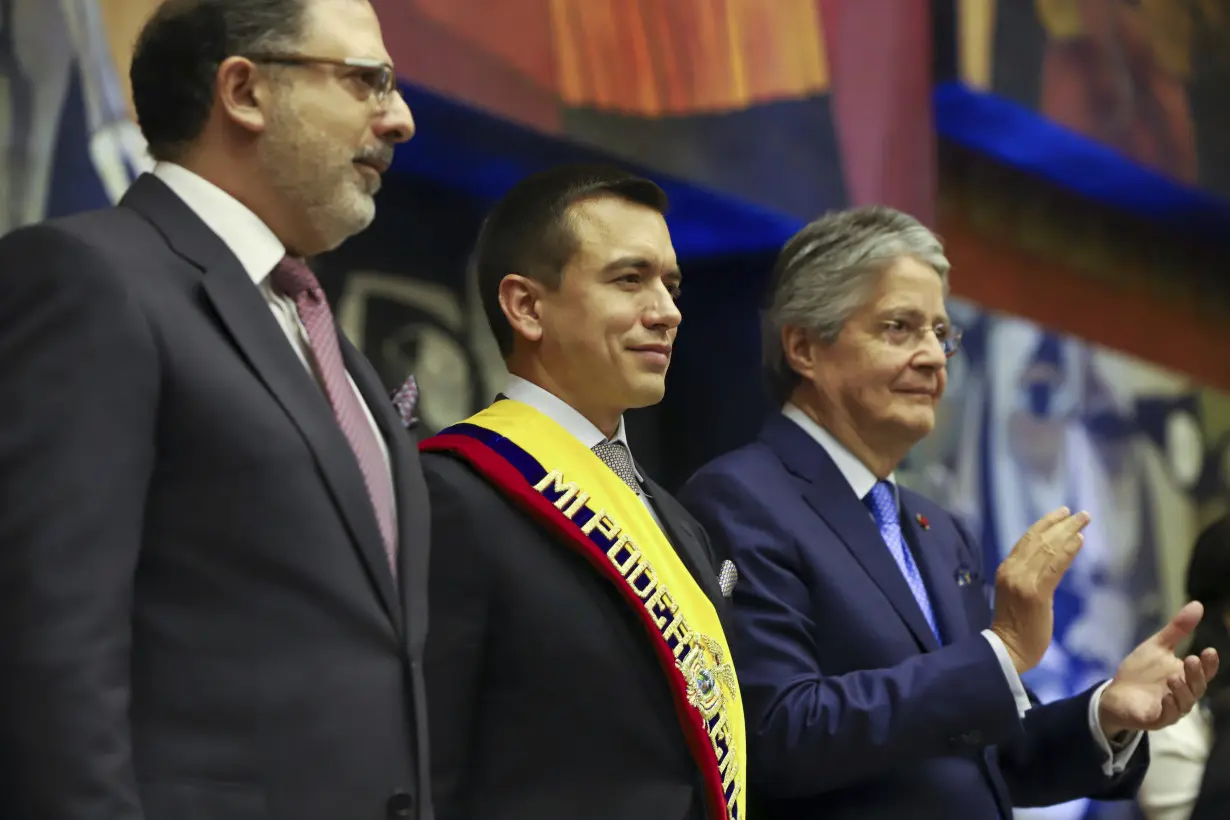 Daniel Noboa is sworn in as Ecuador's president, inheriting the leadership of a country on edge