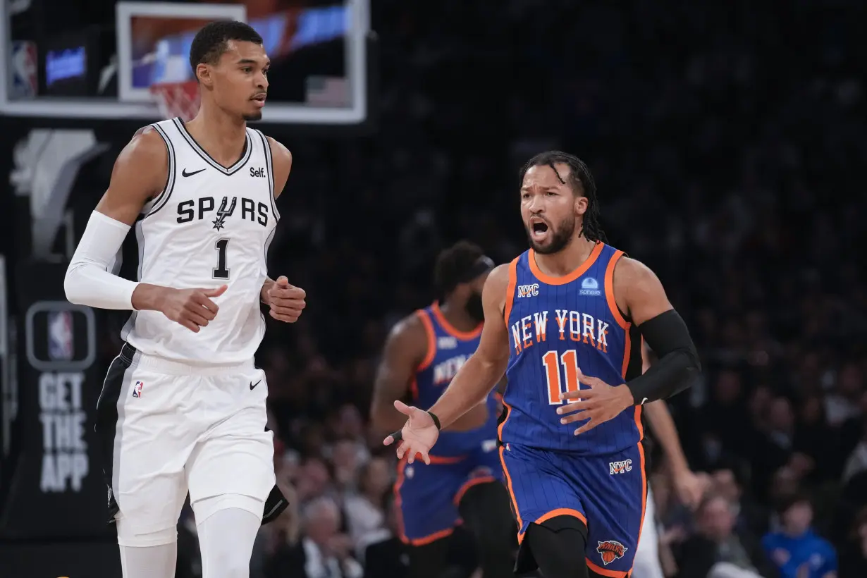 Wembanyama has a rough debut at Madison Square Garden as the Knicks rout the Spurs 126-105