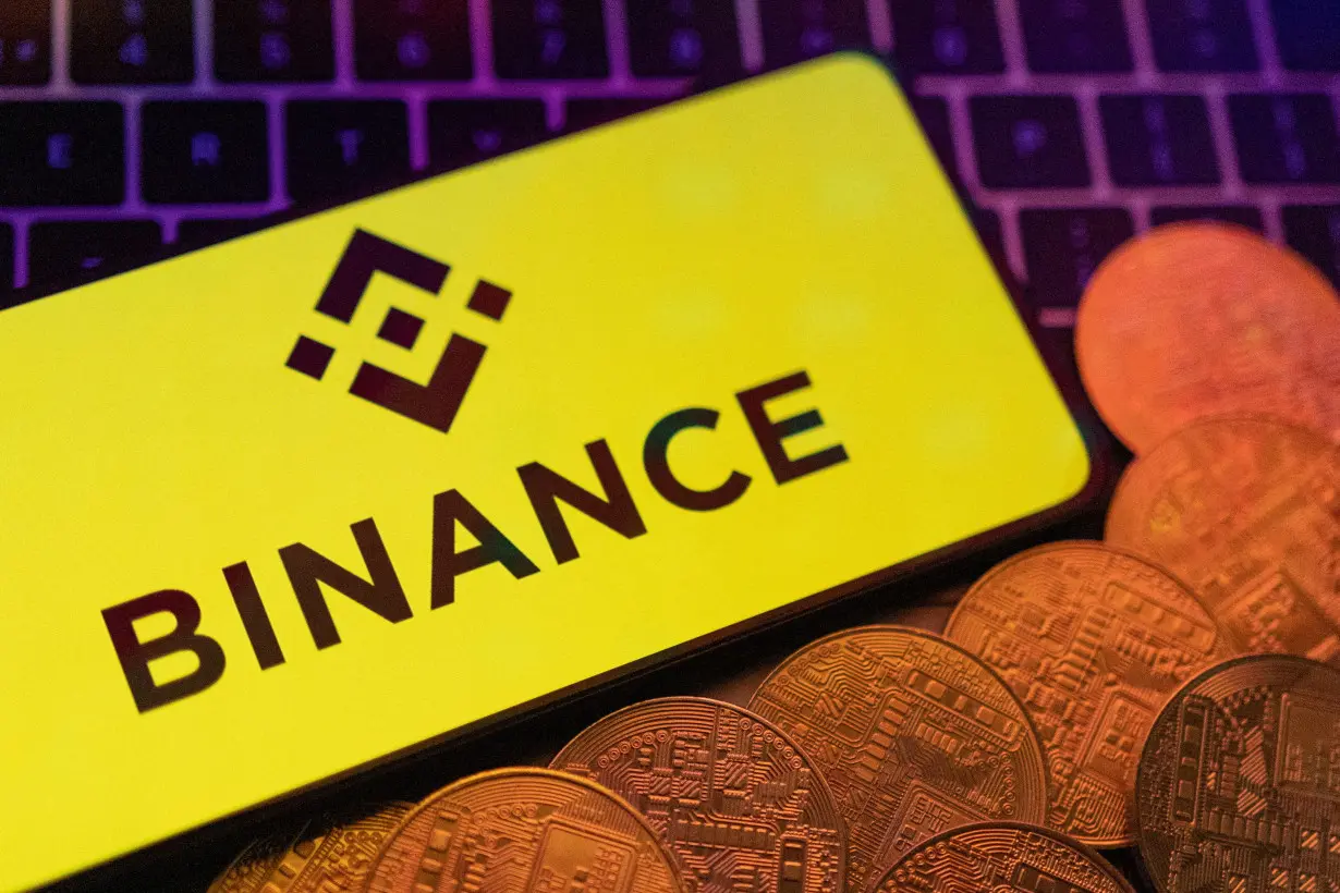 FILE PHOTO: Illustration shows smartphone with displayed Binance logo