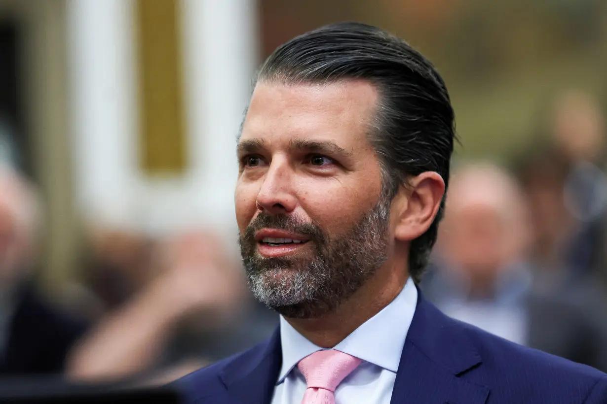 FILE PHOTO: Donald Trump Jr. attends the Trump Organization civil fraud trial, in New York State Supreme Court in the Manhattan borough of New York City