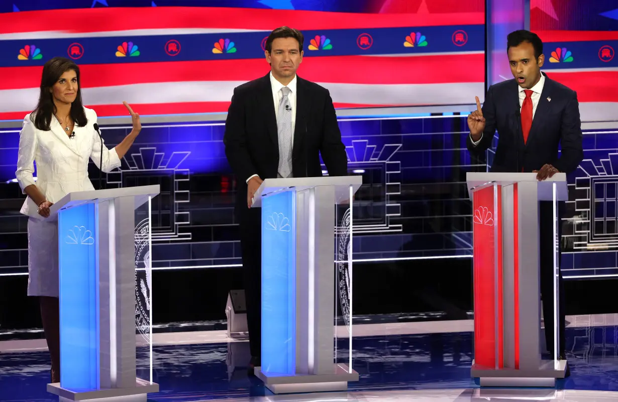 Republican U.S. candidates participate in their third debate of the 2024 U.S. presidential campaign in Miami, Florida