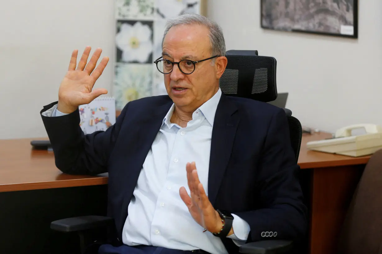 FILE PHOTO: Marwan al-Muasher, a former foreign minister of Jordan, speaks during an interview with Reuters TV in Amman