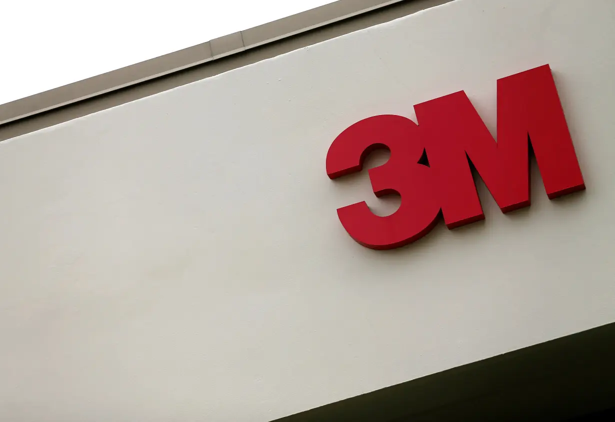 FILE PHOTO: The logo of Down Jones Industrial Average stock market index listed company 3M