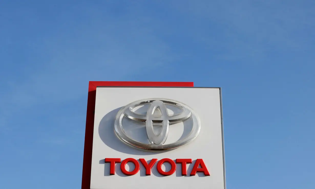 FILE PHOTO: A Toyota Logo is seen at a Toyota dealership in Zaventem