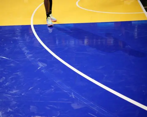 Long distance! Wrongly measured 3-point line on Nuggets' court fixed ahead of tipoff with Mavericks