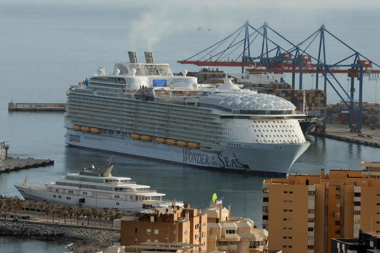 FILE PHOTO: The 'Wonder of the Seas' cruise ship leaves a port in Malaga