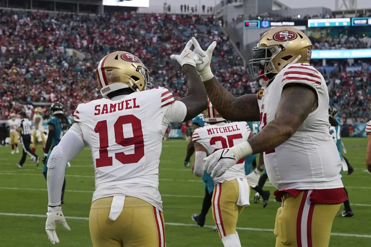 49ers dominate Jaguars 34-3 to end a 3-game skid and look like Super Bowl contenders again