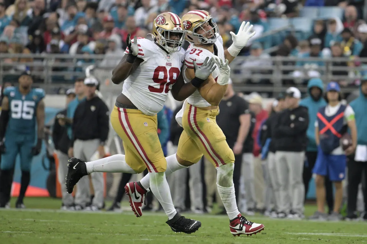 49ers dominate Jaguars 34-3 to end a 3-game skid and look like Super Bowl contenders again