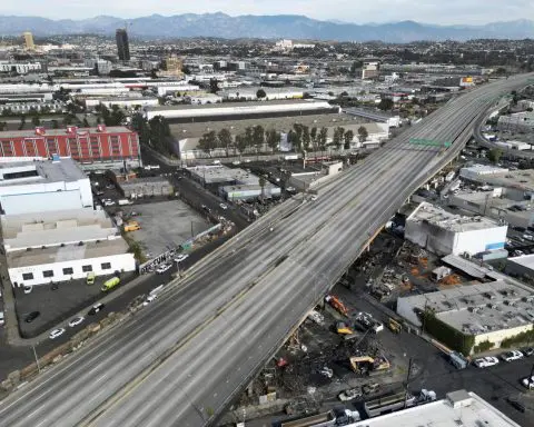 Arson likely caused fire that damaged vital artery of Los Angeles freeway, governor says