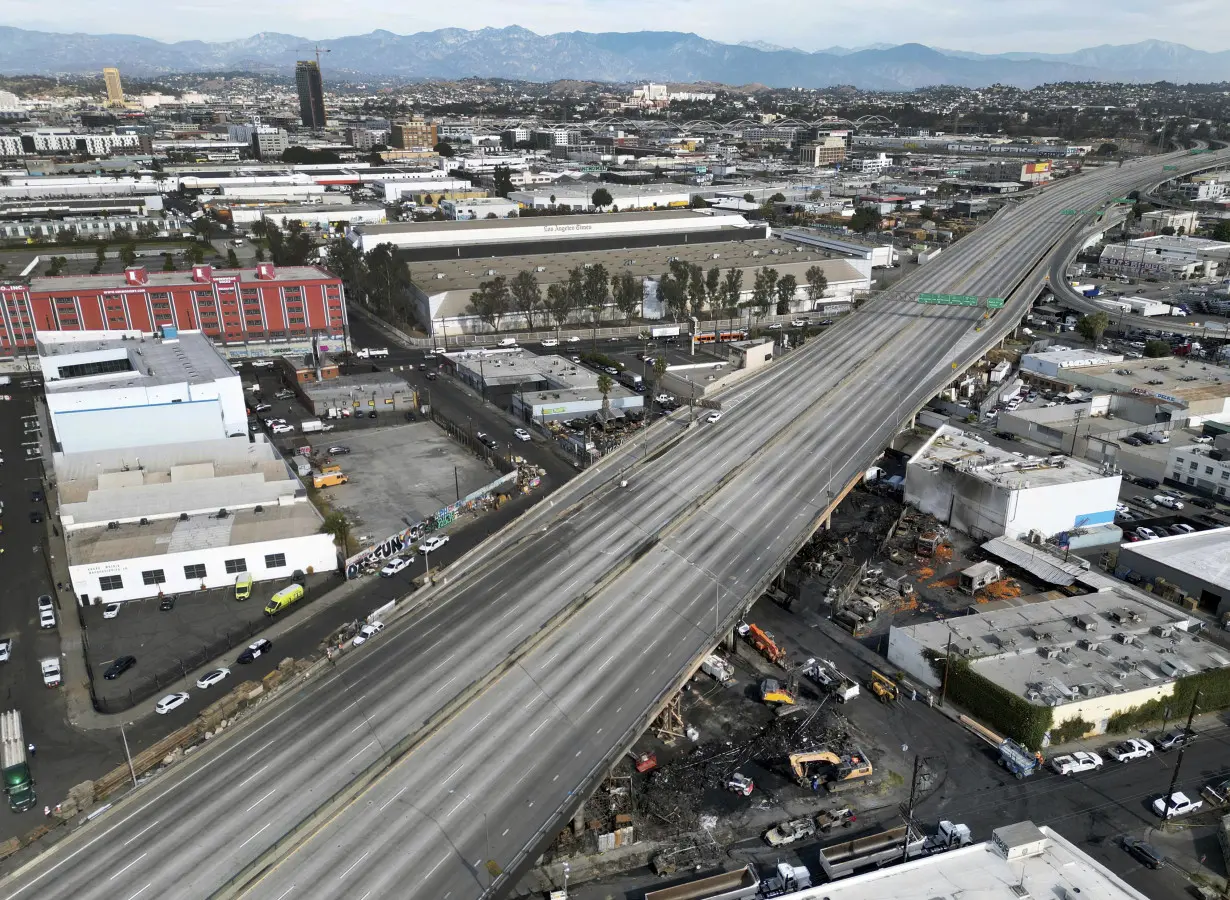 Freeway Fire Los Angeles