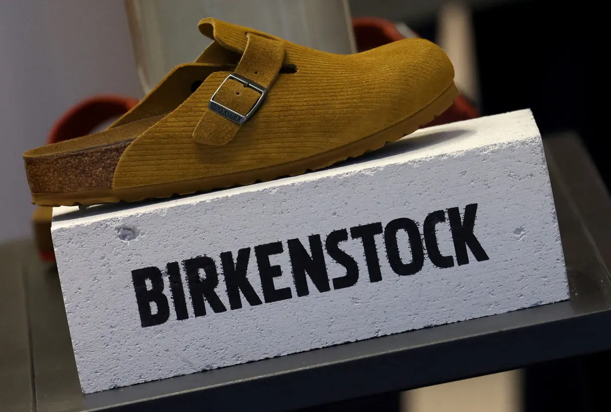 FILE PHOTO: Birkenstock window display at shoe store in London