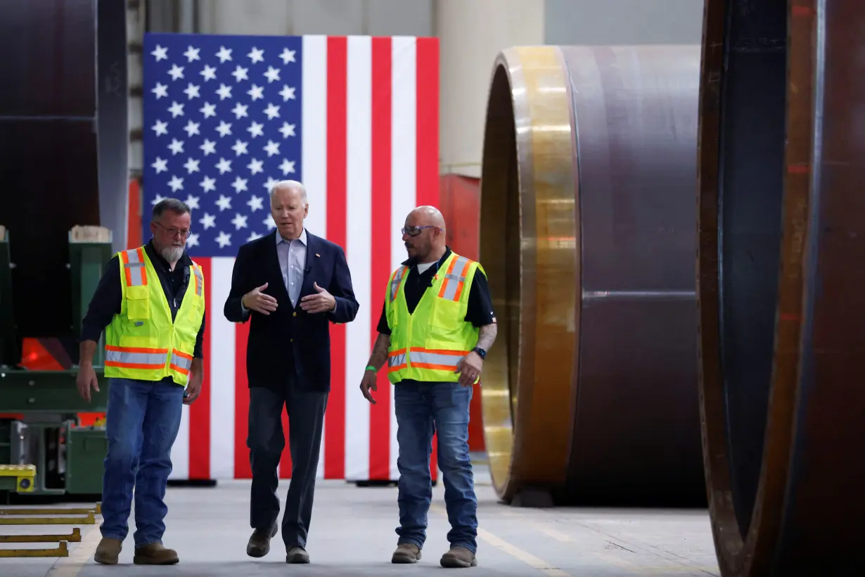 U.S. President Joe Biden visits CS Wind, in Pueblo