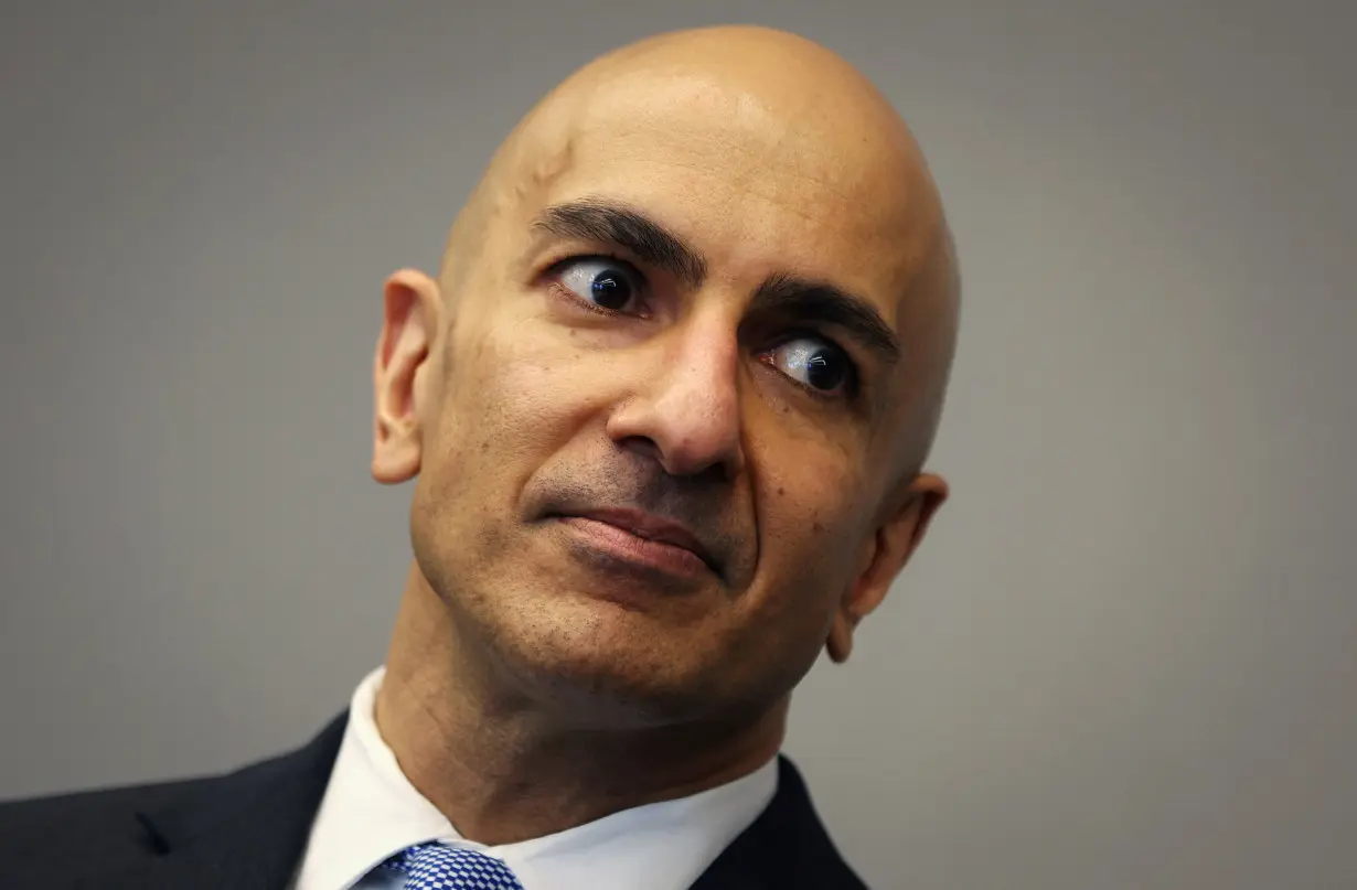 Minneapolis Fed President Neel Kashkari speaks during an interview with Reuters in New York