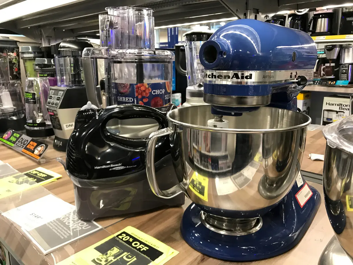 FILE PHOTO: Durable goods are seen on sale in a store in Los Angeles