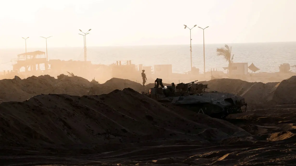 Israeli soldiers operate in the Gaza Strip