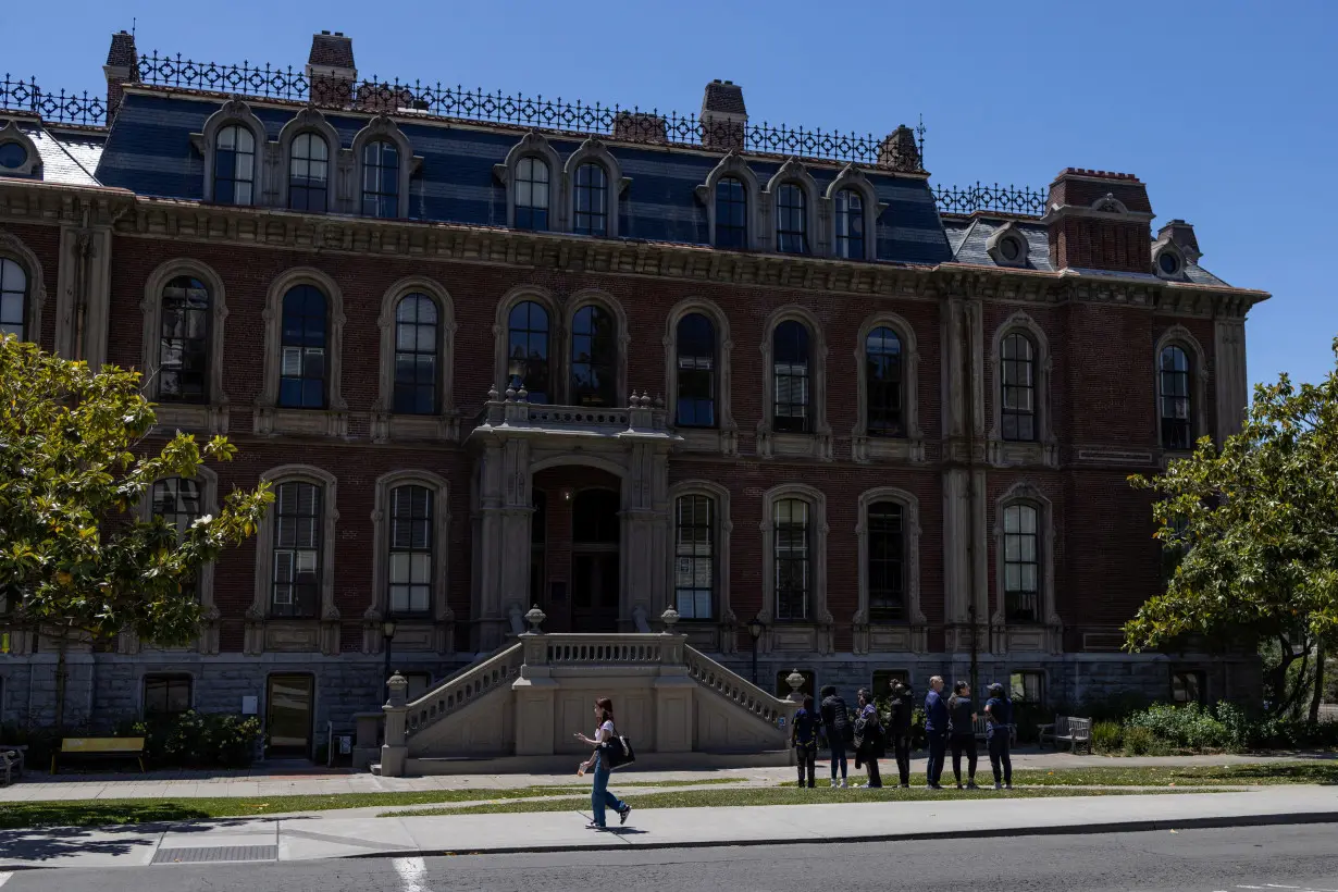 FILE PHOTO: Prospective students tour the University of California, Berkeley campus before beginning of the new semester