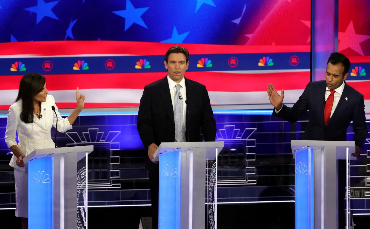 Republican U.S. candidates participate in their third debate of the 2024 U.S. presidential campaign in Miami, Florida