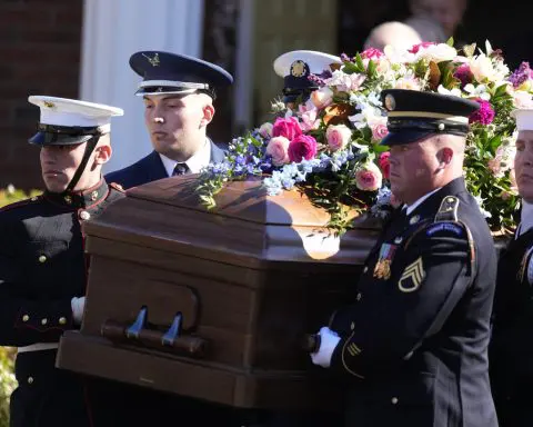 Rosalynn Carter is eulogized before family and friends as husband Jimmy bears silent witness