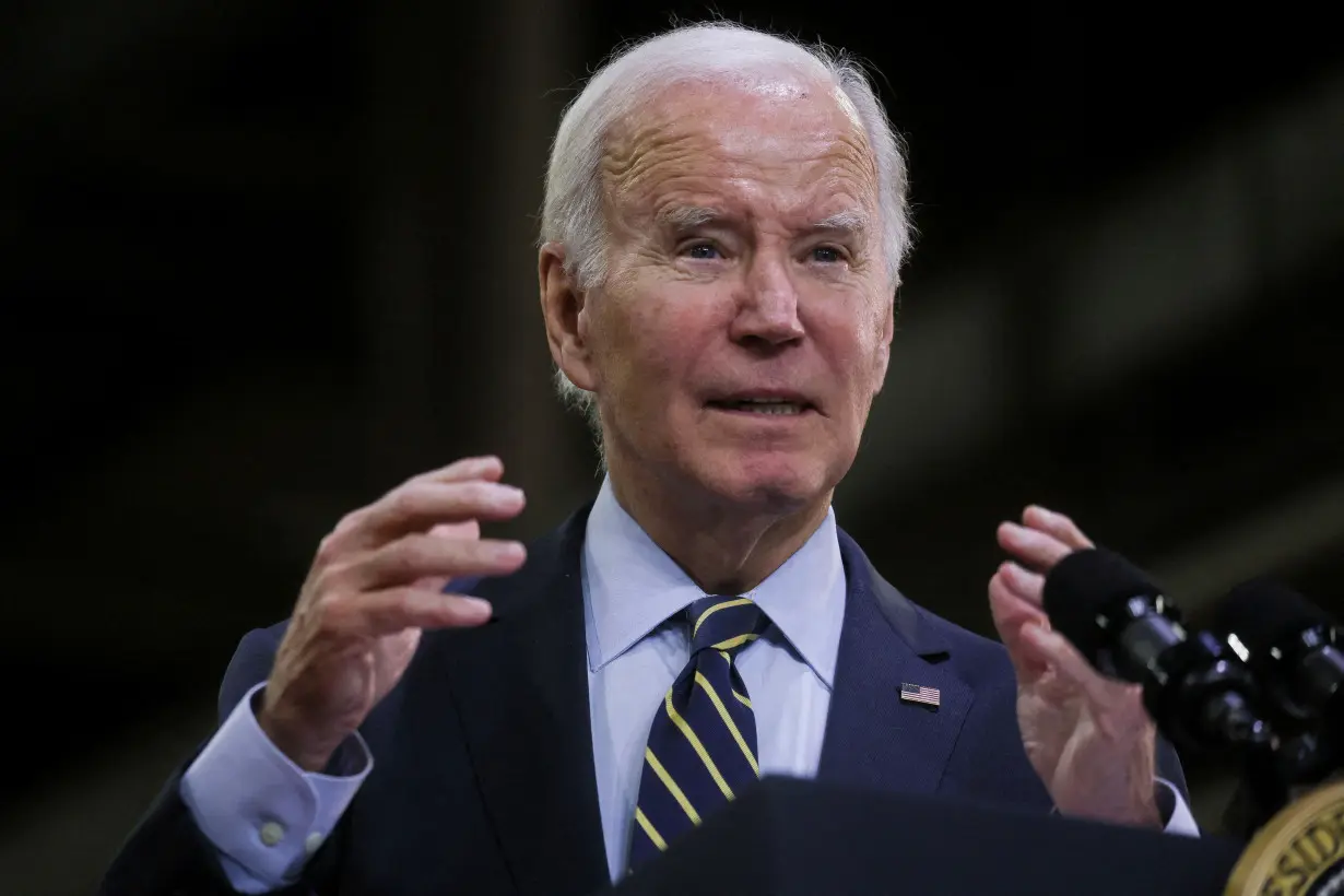 FILE PHOTO: U.S. President Joe Biden visits Amtrak maintenance facility in Bear, Delaware