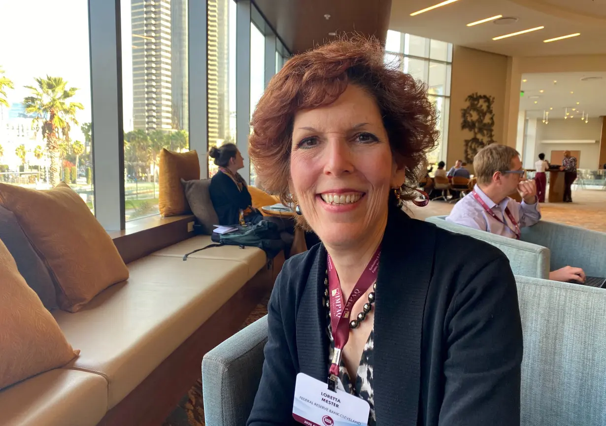 FILE PHOTO: Cleveland Federal Reserve President Loretta Mester poses during an interview on the sidelines of the American Economic Association’s annual meeting in San Diego