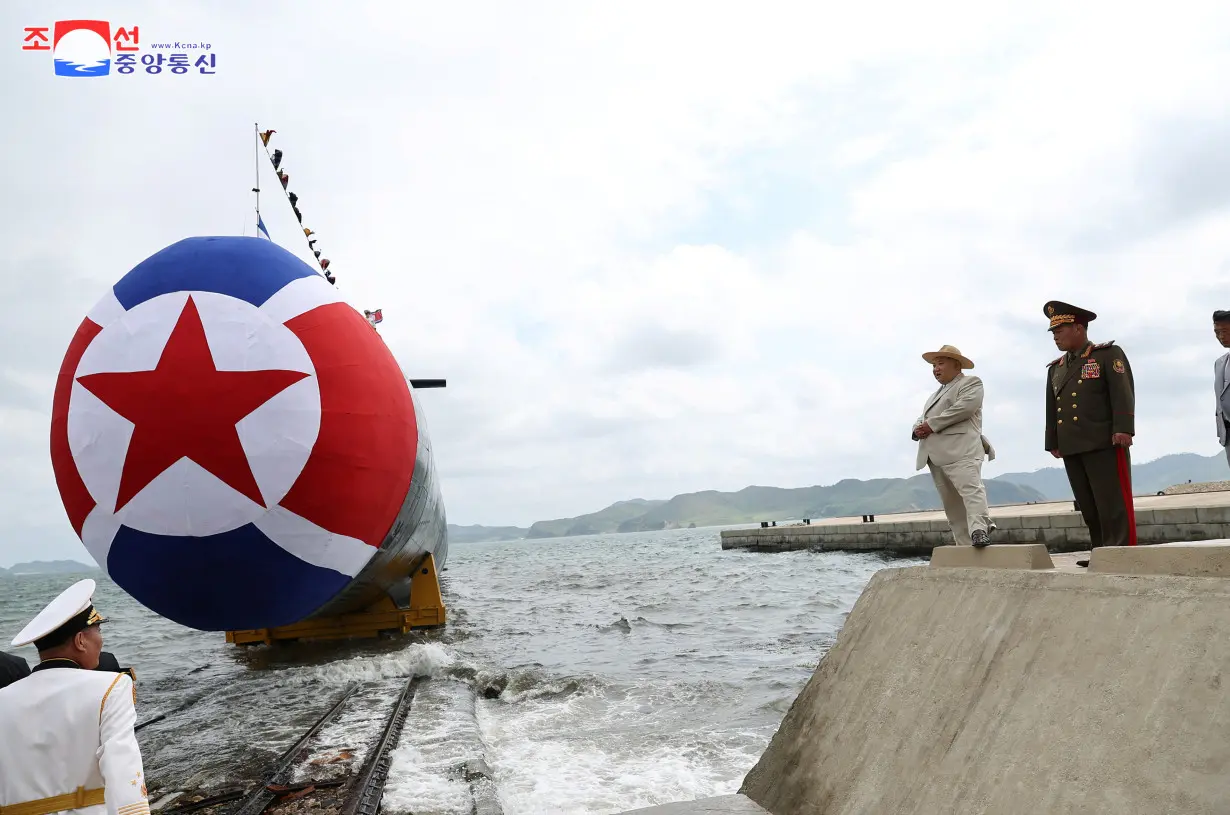 North Korea launches new tactical nuclear attack submarine, according to KCNA