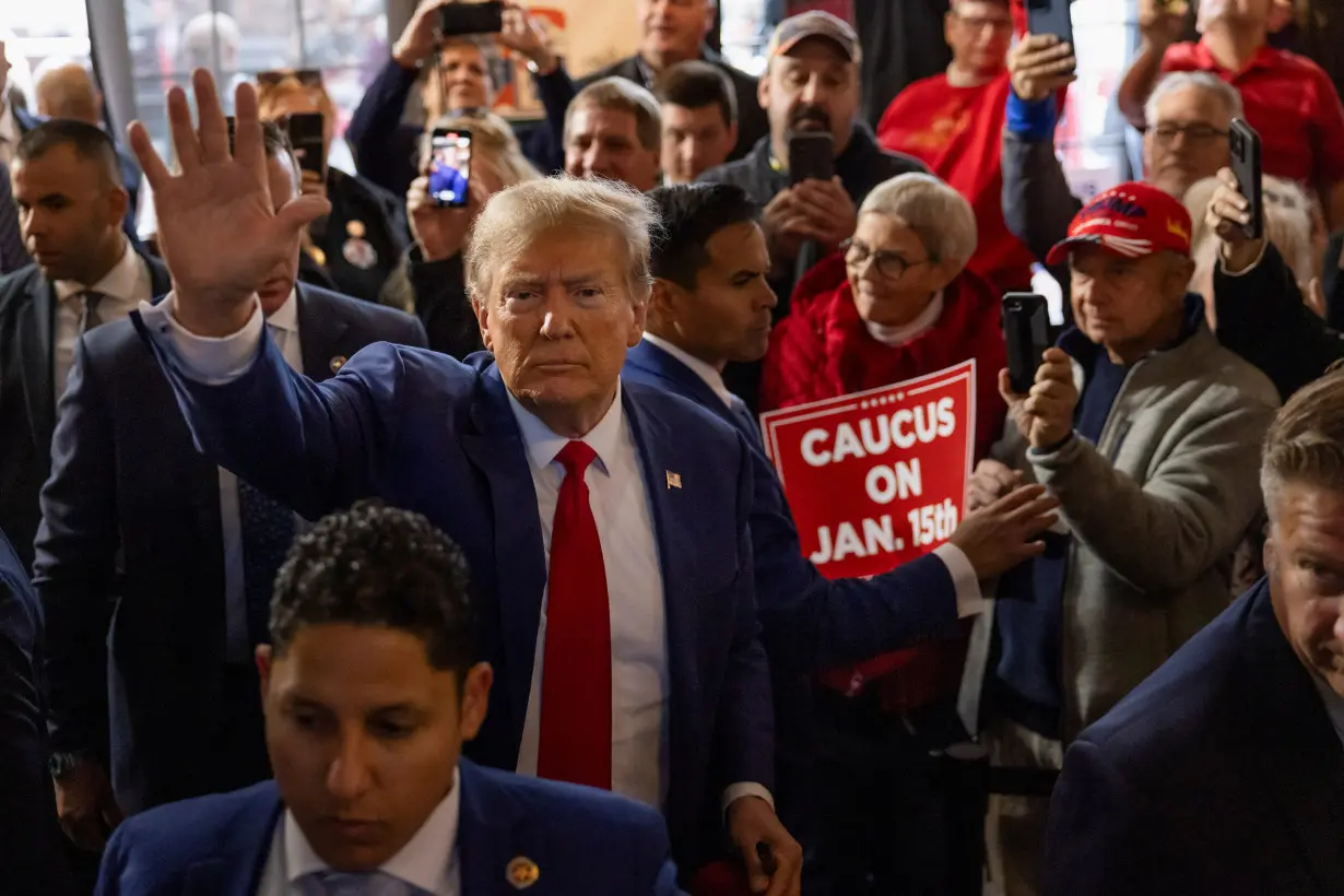 Former U.S. President and Republican presidential candidate Donald Trump attends a 