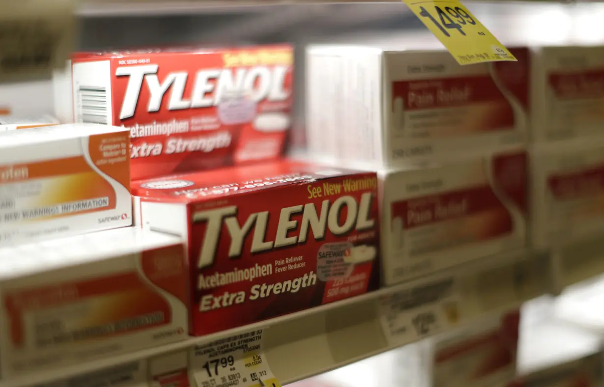 Tylenol brand pain relief medicine is seen at the Safeway store in Wheaton Maryland