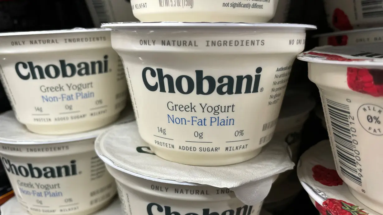 FILE PHOTO: Greek-yogurt maker Chobani is shown for sale in a California grocery store