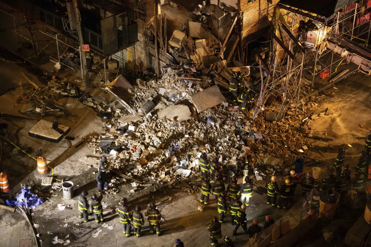 No victims found in huge debris pile after corner of Bronx apartment building collapses