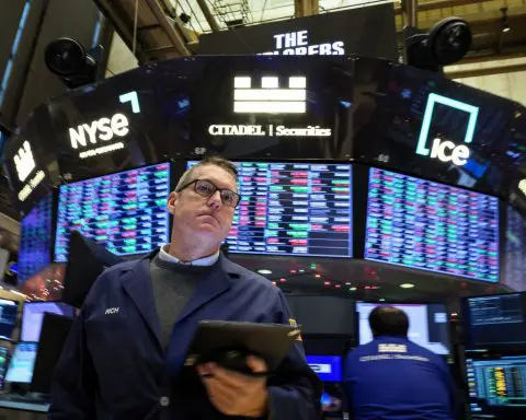 Wall St ends sharply higher, rebounding with a boost from chips