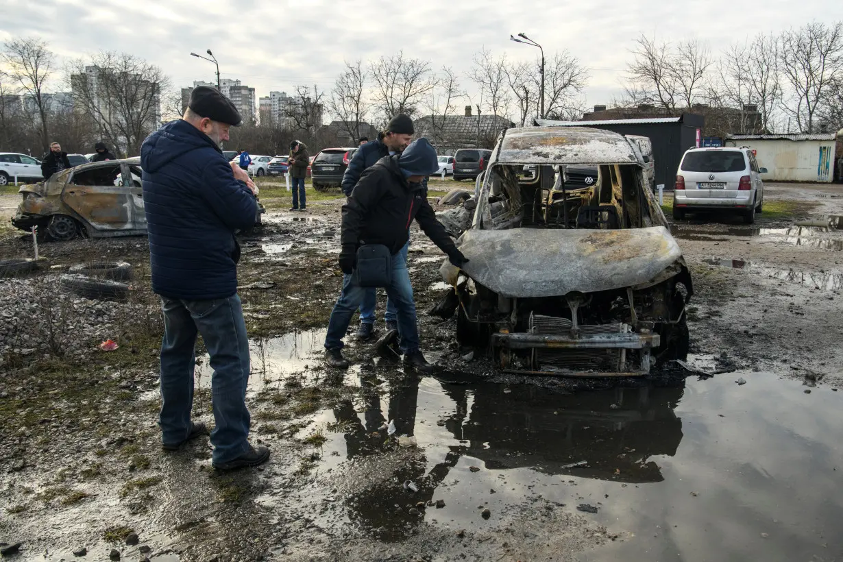 Aftermath of a Russian missile and drone attack in Kyiv