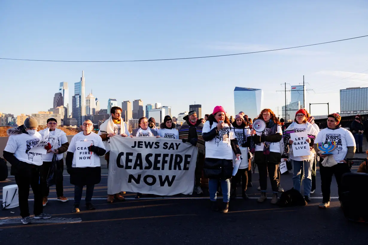 Protesters call for a ceasefire in the Israel-Hamas war during rallies across the U.S.