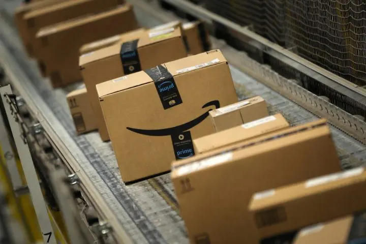 FILE PHOTO: Operations on Cyber Monday at the Amazon's fulfillment center in Robbinsville, New Jersey