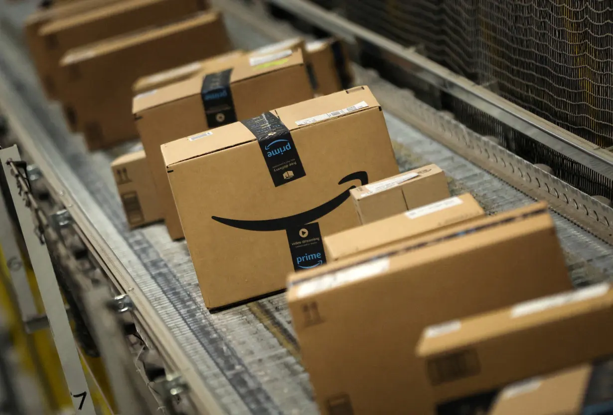 FILE PHOTO: Operations on Cyber Monday at the Amazon's fulfillment center in Robbinsville, New Jersey