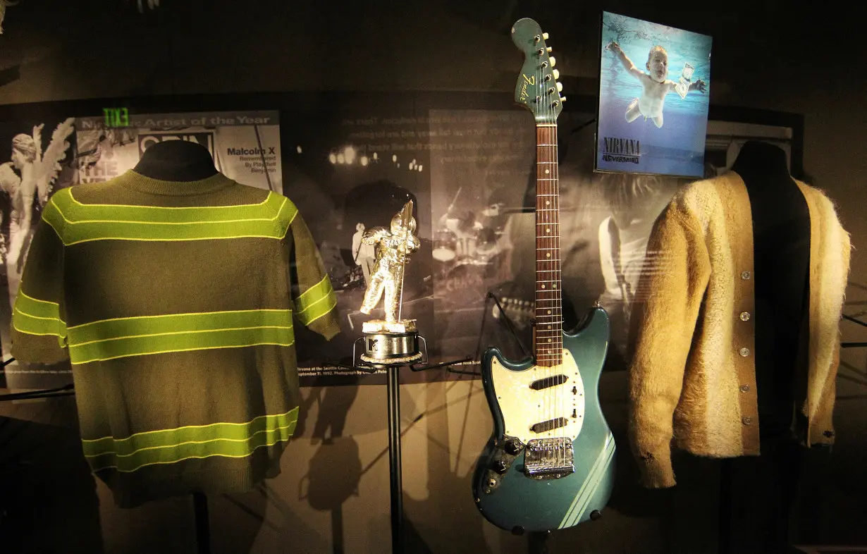 FILE PHOTO: Iconic and rare memorabilia of the late Kurt Cobain are on display at the 