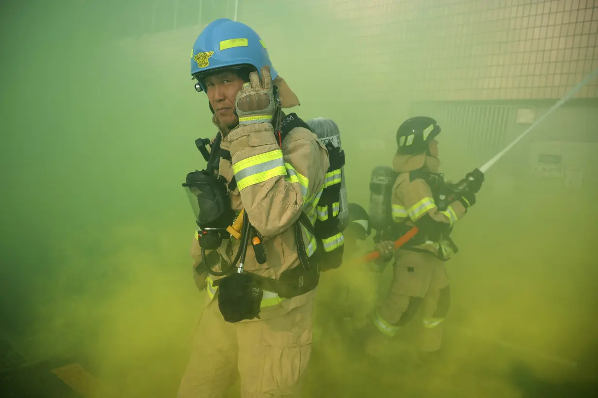 An anti-terror drill against North Korea's possible provocations amid mounting tensions on the Korean peninsula, in Seoul