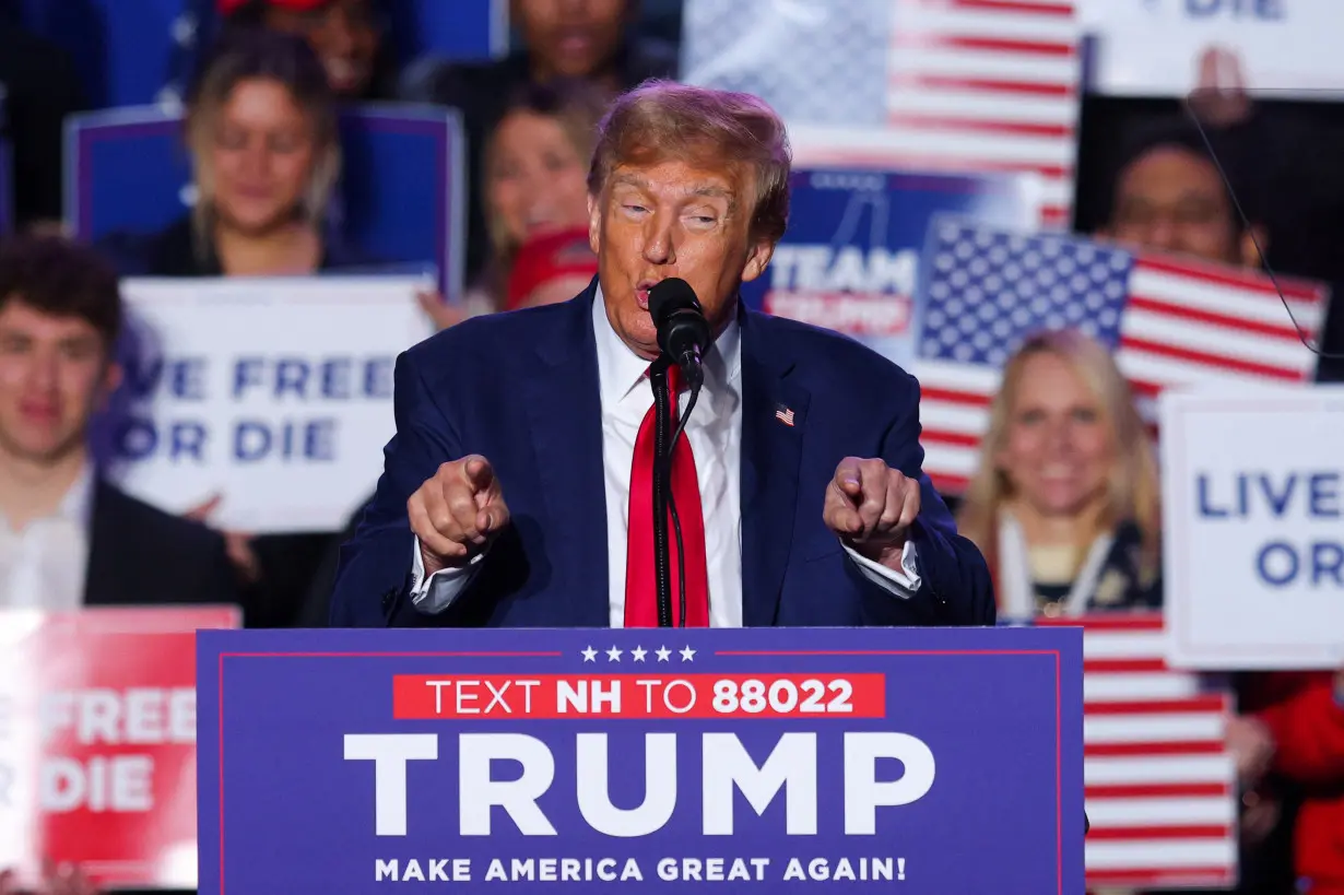 Republican presidential candidate and former U.S. President Donald Trump's rally in Durham