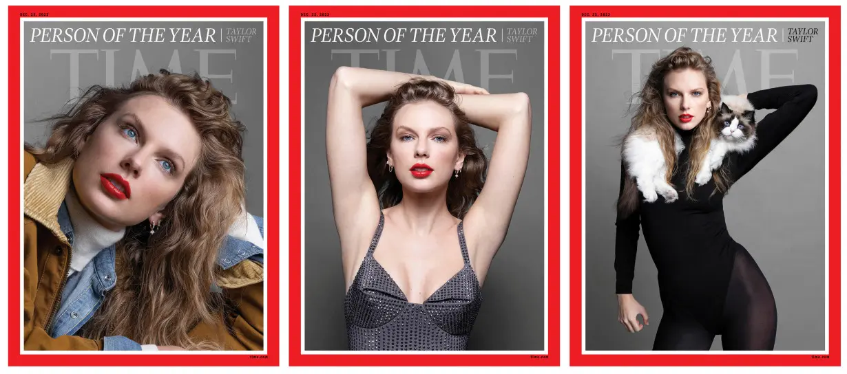 Taylor Swift appears on the cover of Time Magazine's 2023 