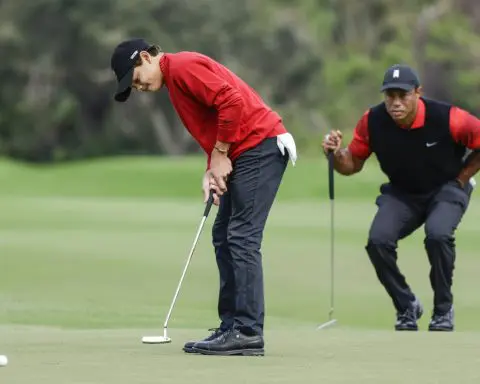 Tiger Woods and son get another crack at PNC Championship. Woods jokingly calls it the 5th major