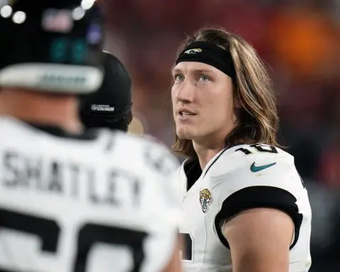 Jaguars rule out QB Trevor Lawrence with sprained throwing shoulder, ending his starts streak