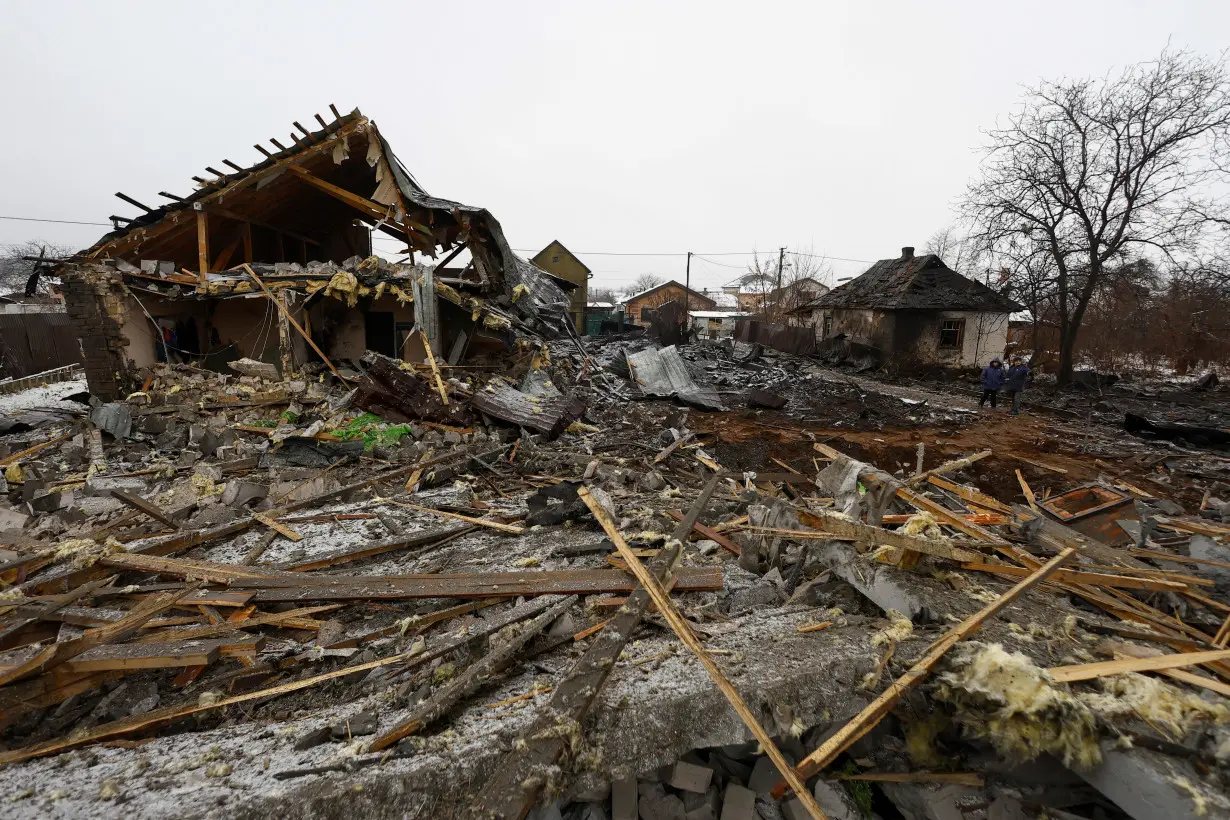 Aftermath of a Russian missile strike in Kyiv